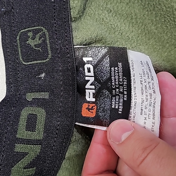 And1 large olive green athletic joggers - Picture 6 of 7